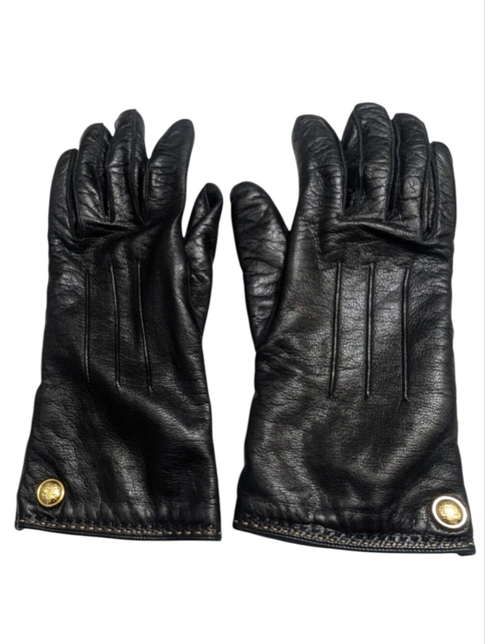 COACH Classic Leather, Cashmere Lined Gloves Y2K